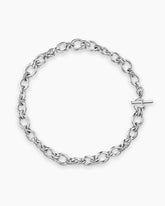 DY Mercer® Chain Necklace in Sterling Silver with Diamonds, 8mm